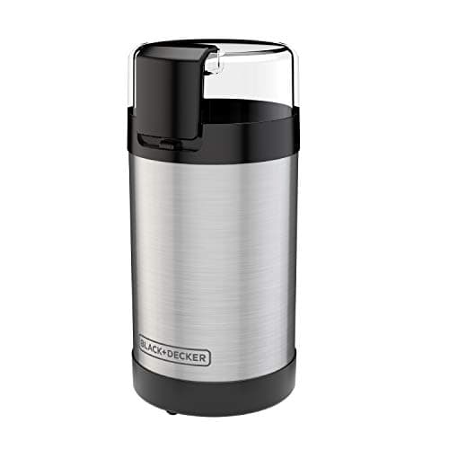 BLACK+DECKER One Touch Coffee Grinder, 2/3 Cup Coffee Bean Capacity, Spice Grinder, One Touch Push-Button Control -150 Watts -Stainless Steel Blades - Image 1