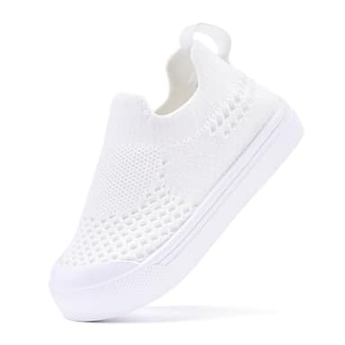 Baby Walking Shoes First Boy Girl Walker Infant Sock Tennis Mesh Sneakers Breathable 6 9 12 18 24 Months White Size 6-12 Months Infant - Image 1