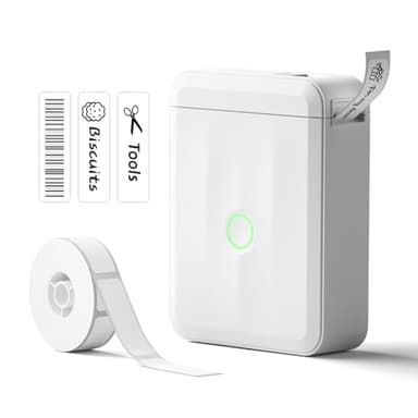 NIIMBOT Label Maker Machine Bluetooth Label Printer for School Home Office Organization, Wireless Mini Labeler D110 Upgraded Version, Label Machine with Label, White - Image 1