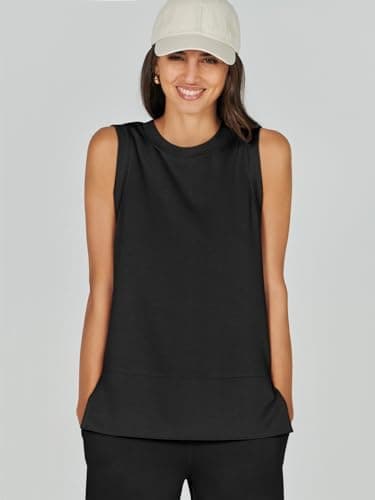 ANRABESS Women's 2 Piece Outfits 2025 Summer Beach Vacation Clothes Fall Travel Casual Lounge Matching Sets Sweatsuits Black Medium - Image 4