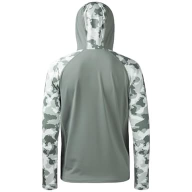 BASSDASH Men’s UPF 50 Performance Fishing Shirt Cooling Hoodie Camo Long Sleeve FS17M - Image 2