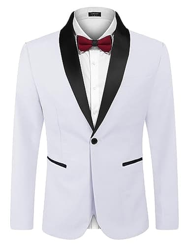 COOFANDY Men's Tuxedo Jacket Wedding Blazer One Button Dress Suit for Dinner Prom Party - Image 1