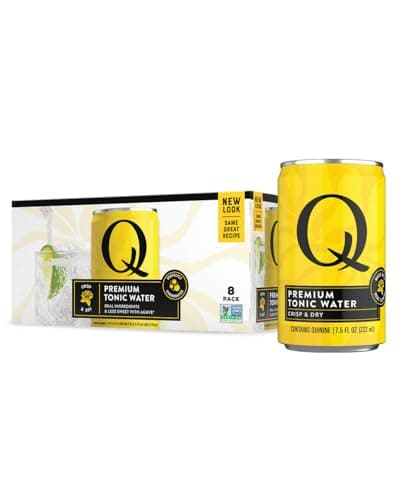 Q TONIC WATER with Real Quinine & Organic Agave - Ideal for Cocktails & Mocktails - Made with Real Ingredients, Perfectly Carbonated & Less Sweet - 45 Calories per Can - 7.5 Fl oz (Pack of 8) - Image 1