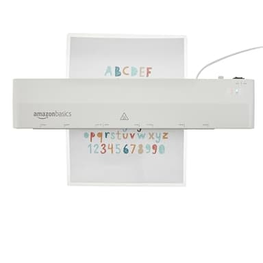 Amazon Basics 12 inch Thermal Laminator Machine, 1 Min Warm-Up, Home/Office/School Use, 20 Pouches Included, White - Image 3