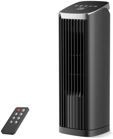 Fan for Bedroom, 13" Tower Fan with Remote, 4 Modes 4 Speeds Max 24ft/s, 70° Oscillating Desk Fan, 12H Timer Portable Fans, Cooling Fans for Office, Home - Image 2