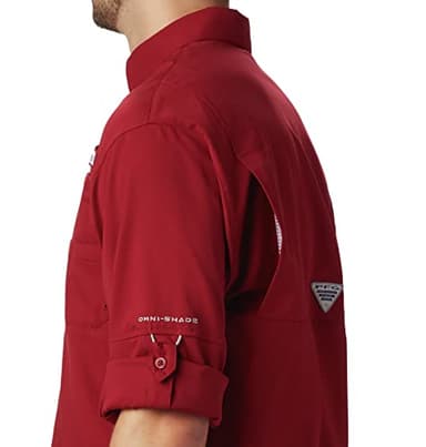 Columbia Men’s PFG Tamiami™ II Long Sleeve Shirt — Tall, Beet, XLT - Image 4