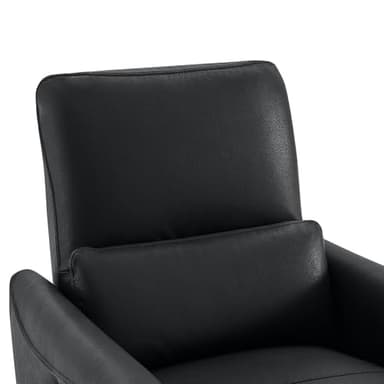 CHITA Power Recliner Chair Swivel Glider, FSC Certified Upholstered Faux Leather Living Room Nursery Reclining Sofa Chair with Lumbar Support, Black - Image 7