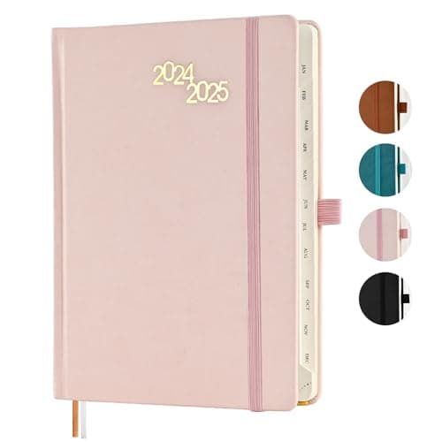 SUIN 2025-Planner, Monthly/Weekly/Dailly Appointment-Book, Medium 6.5'' x 8.5'' Agenda Journals Notebooks (Jan - Dec 2025), Light Pink - Image 1