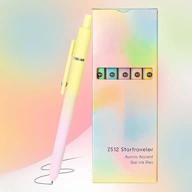 YOXMJDB Gel Pens, 5 Pcs Medium Point Smooth Writing Pens Cute Pens for Women, High-End Series 0.7mm Black Ink Pens for Journaling Note Taking, School Office Supplies (5 Pcs Gradient Morandi) - Image 8