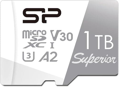 Silicon Power 1TB Superior Micro SDXC UHS-I (U3) 4K A2,High Speed MicroSD Card with Adapter SU001TBSTXDA2V20AC - Image 1