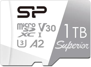 Silicon Power 1TB Superior Micro SDXC UHS-I (U3) 4K A2,High Speed MicroSD Card with Adapter SU001TBSTXDA2V20AC - Image 1