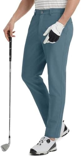 M MAELREG Golf Pants Men Lightweight with 5 Pockets - 30"/32"/34" Stretch Water-Resistant Casual Flat Front Mens Dress Pants - Image 3