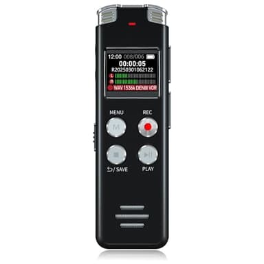 64GB Digital Voice Recorder with Playback: Voice Activated Recorders for Lectures Meetings Interviews - EVISTR Dictaphone Recording Device Tape Recorder Portable Mini, Audio Recorder with USB, MP3 - Image 1