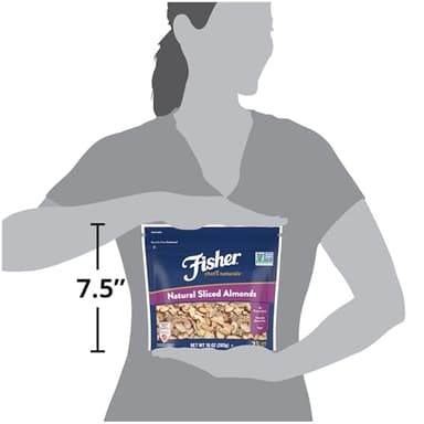 Fisher Chef's Naturals Unsalted Sliced Almonds 10oz Resealable Bag - Raw Nuts Perfect for Cooking, Baking & Snacking, Healthy Snacks for Adults, Vegan Protein, Keto Snack, Gluten Free - Image 7