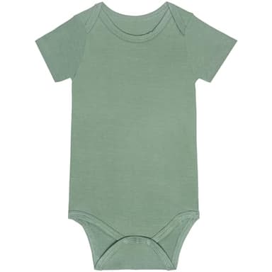 Baby Boy Rompers, Short Sleeve Bodysuits Summer Newborn Infant Girls Shirts Green 18-24m - Image 1