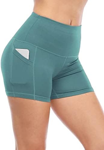 CADMUS High Waist Athletic Shorts for Womens Yoga Fitness Running Shorts with Deep Pockets - Image 3
