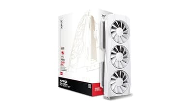 XFX Quicksilver AMD Radeon RX 9070XT White Gaming Edition with 16GB GDDR6 HDMI 3xDP, AMD RDNA 4 RX-97TQICKW9 - Image 1