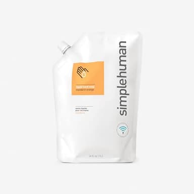 simplehuman Mandarin Orange Moisturizing Liquid Hand Soap Refill Pouch, 34 Fl. Oz. (Pack of 6) - Image 3