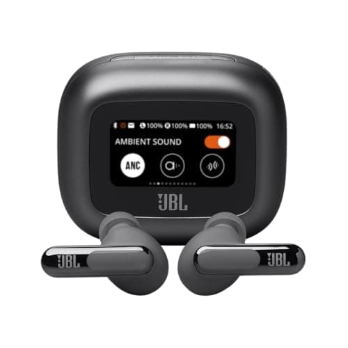 JBL Live Beam 3 - True Wireless Noise-Cancelling Stick-Closed Earbuds, 48Hrs Total Playback, Wireless Charging, 6 Mics for Perfect Calls, Multi-Point Connection, IP55 Waterproof and dustproof (Black) - Image 1