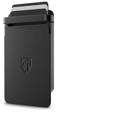 TRAVANDO SLYDE Aluminum Card Holder - RFID Blocking Slim Wallet for Men with Money Clip – Holds Up to 6 Cards – RFID Protected Credit Card Mens Wallet (Carbon) - Image 4