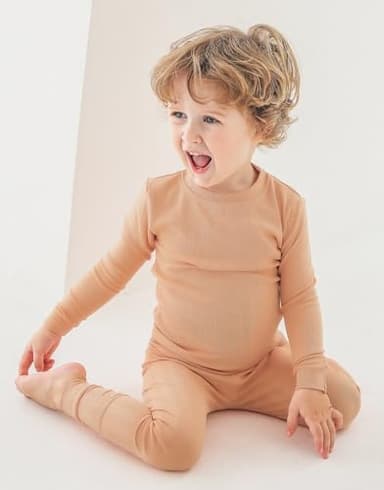 VAENAIT BABY 6M-12Y Toddler Kids Jacquard Texture Super Soft Lightweight Breathable Modal Cotton Sleepwear Pajamas Set - Image 4