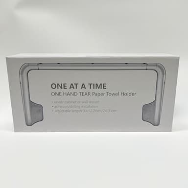 simpletome Paper Towel Holder ONE Hand Tear Adaptive Tension Arm Adjustable Length 9.4-11inch/24-28cm (White) - Image 10