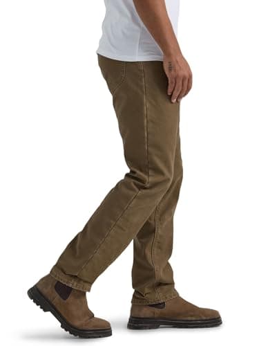 Lee Men's Legendary Relaxed Straight Jean, Teak-Plaid Flannel-Lined, 29W x 34L - Image 2