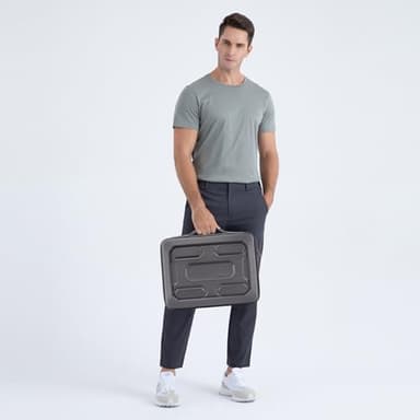 DOMISO 15.6 inch Laptop Sleeve with Handle Shockproof Waterproof EVA Protective Case for 15.6" Yoga 720 IdeaPad 310 320 ThinkPad T570/Legion 5 Gen 6/HP Envy 15/15.6" Notebooks, Dark Grey - Image 7