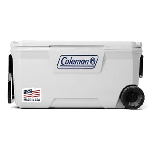 Coleman Classic Series 100qt Wheeled Marine Cooler, Fully Insulated Lid & Body Keeps Ice up to 5 Days, Holds up to 160 Cans - Image 1