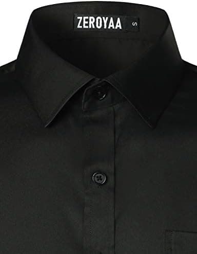 ZEROYAA Men's Urban Stylish Casual Business Slim Fit Long Sleeve Button Up Dress Shirt with Pocket - Image 5