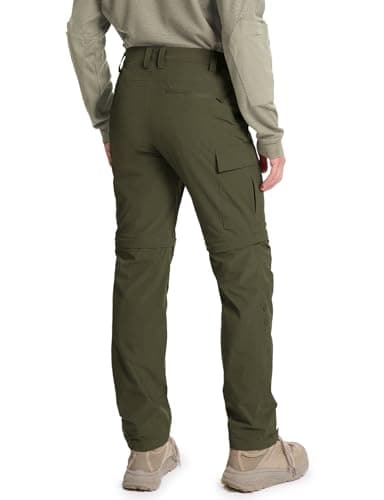 Moosehill Men's-Hiking-Pants Convertible Quick-Dry Water-Resistant Lightweight Zip-Off Outdoor for Hunting, Fishing, Safari with 5 Deep Pockets (Army Green, 34W*30L) - Image 6