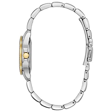 Citizen Women's Eco-Drive Dress Classic Crystal Watch in Two-tone Stainless Steel, Silver Dial, 28mm (Model: EW1908-59A) - Image 2