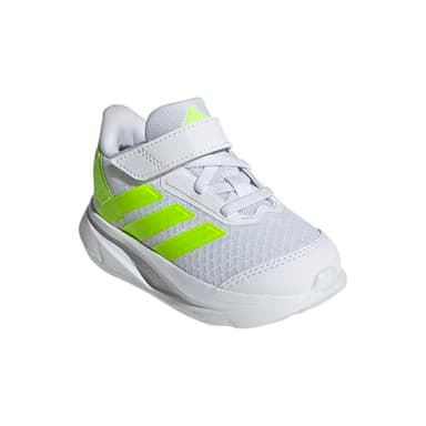 adidas Unisex-Baby Duramo SL 2.0 Elastic Lace Sportswear, White/Lucid Lemon/White, 6 - Image 5