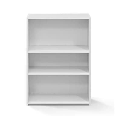 FURINNO Wright 3-Shelf Bookcase, Soft White - Image 4