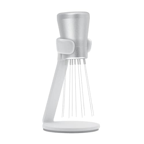 Normcore WDT Tool V2.1 with Stand, 9 Prong 0.23mm Espresso Distribution Tool, Weiss Distribution Technique, Magnetic Coffee Stirrer with 16 Extra Needles, Silver - Image 1