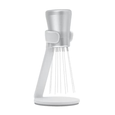 Normcore WDT Tool V2.1 with Stand, 9 Prong 0.23mm Espresso Distribution Tool, Weiss Distribution Technique, Magnetic Coffee Stirrer with 16 Extra Needles, Silver - Image 1