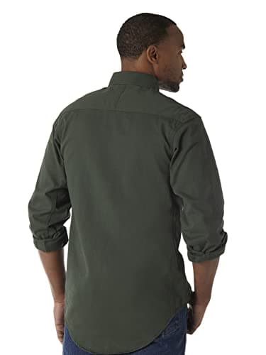 Wrangler Riggs Workwear Men's Big Logger Twill Long Sleeve Workshirt, Forest Green, 2X Tall - Image 2