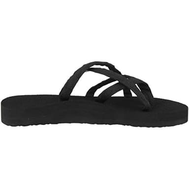 Teva womens Olowahu Sandal, Black on Black, 9 US - Image 3