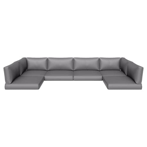 Aoxun Outdoor Replacement Cushions for Patio Furniture, Deep Seat Outdoor Cushions for 6-Seat Wicker Sectional, 14-Piece Water-Repellent Cushion for L-Shape Couch - Image 1