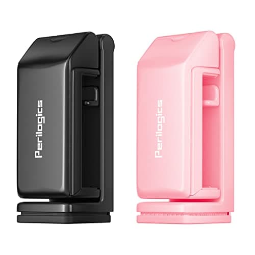 Perilogics Airplane Phone Holder Mount Universal in Flight Hands Free Viewing with Multi-Directional Dual 360 Degree Rotation (Black/Pink) - Image 1