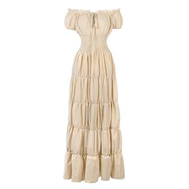 Zhitunemi Renaissance Costume Women Dress: Halloween Costumes Woman 2025 Renaissance Dresses - Halloween Party Theme Events Beige M - Image 1