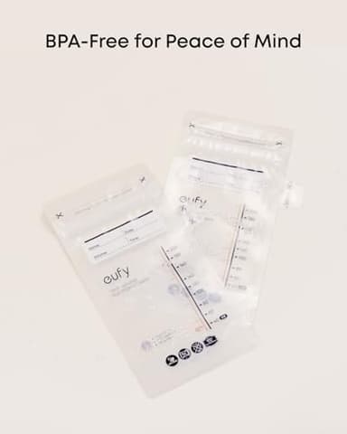 eufy Security Breast Milk Storage Bag with Temperature Sensing Color Change, Milk Storing Bags, 7 oz Disposable Storage Bags, Self-Standing, Leakproof Milk Freeze Storage Pouches (120 Pieces) - Image 6