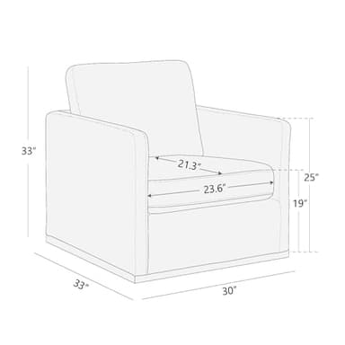 CHITA Genuine Leather Swivel Accent Chair, FSC Certified Mid Century Modern Arm Chair for Living Room and Bedroom, Fully Assembled, Saddle - Image 3