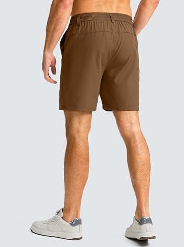 G Gradual Men's Casual Shorts 7" Lightweight Golf Shorts for Men Stretch with 3 Pockets Quick Dry Breathable Work Shorts Brown - Image 2