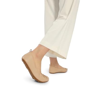 DREAM PAIRS Women's Flats, Foldable Ballet Flats for Women, Bowknot Round Toe Comfort Light Weight Slip-On Dress Shoes Nude Size 8 SDFA2409W - Image 5