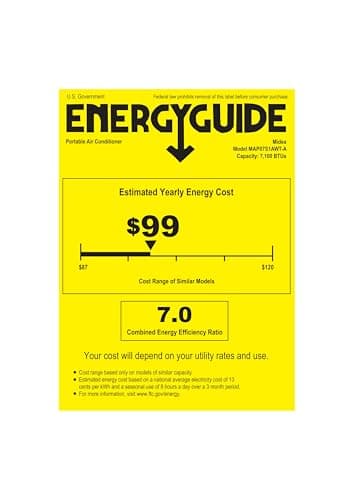 Midea 10,000 BTU ASHRAE (7,100 BTU SACC) Portable Air Conditioner, Smart Control, Cools up to 300 Sq. Ft., with Dehumidifier & Fan mode, Easy- to-use Remote Control & Window Installation Kit Included - Image 8