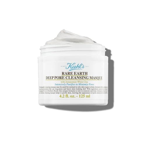 Kiehl's Rare Earth Deep Pore Cleansing Mask, Pore-Minimizing Face Mask for Clogged Pores, Detoxifies & Refines Skin, Absorbs Excess Oil, with Amazonian White Clay & Aloe Vera - 4.2 fl oz - Image 1