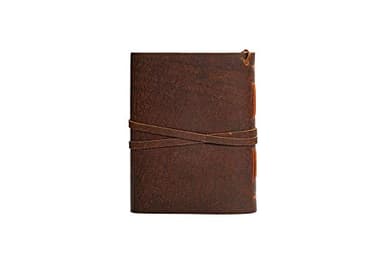 Leather Notebook - Rustic Handmade Vintage Leather Bound Journals for Men and Women - Leather Craft Unlined Paper 300 Pages, Leather Book Diary Pocket Notebook, Diary to Write in (7.5" x 10" Inch) - Image 7