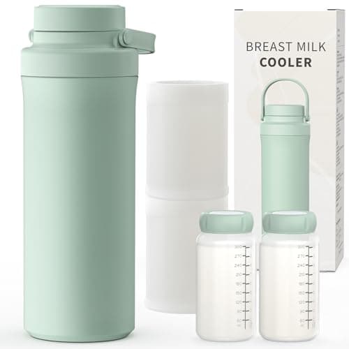 Xaproo 22oz Breast Milk Cooler Bottle, Portable Milk Cooler for Breastmilk with 360° Total Cooling for 24 Hours, Breastmilk Chiller with 2pcs Baby Bottles, Breastfeeding Essentials for Baby, BPA-Free - Image 1