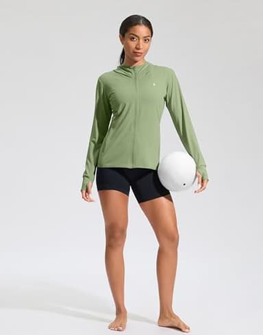 Soothfeel Women's UPF 50+ Sun Protection Hoodie Jacket Lightweight Long Sleeve Sun Shirt for Women with Pocket Hiking Outdoor - Image 8